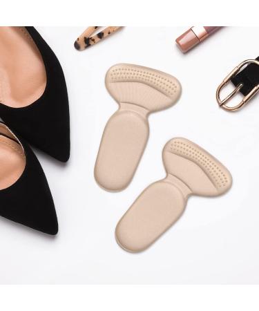 Forbidden Road 4 Pair Heel Pads - Reusable Cushion Inserts for Shoes - Self-Adhesive Shock Absorbing Heel Grips - Men and Women - Beige - Buy Online on GoSupps.com