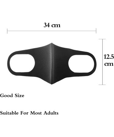 Vishod 10 PCS Black Washable Breathable Reusable Face Masks - Polyester Cotton Fashion Cloth Mask for Men and Women - Buy Online on GoSupps.com