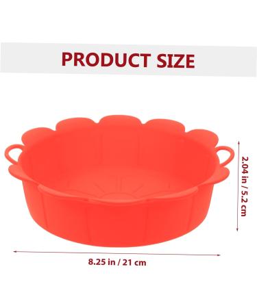 Zerodeko Home Accessories Air Fryer Pan Baking Pans Airfryer Oven Baking Pan Replaceable Air Fryer Liner Household Baking Mat Red 21X21X5.2CM - Buy Online on GoSupps.com