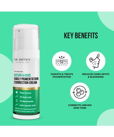 Dr. Sheth's Kesar Face Cream - Lightweight Non-Greasy All Skin Types - 30G for Men & Women | International Shipping - Buy Online on GoSupps.com