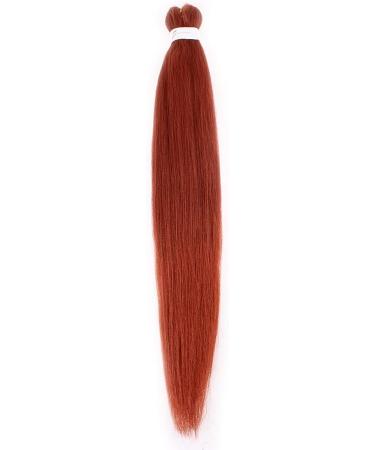 Leeven 8 Packs Copper Red Pre Stretched Braiding Hair 26'' Yaki Straight Texture EZ Braiding Crochet Braids for Box Braids Dark Ginger Pre-stretched Braiding Hair Extensions /26 Inch 350# 26 Inch (Pack of 8) 350# - Buy Online on GoSupps.com