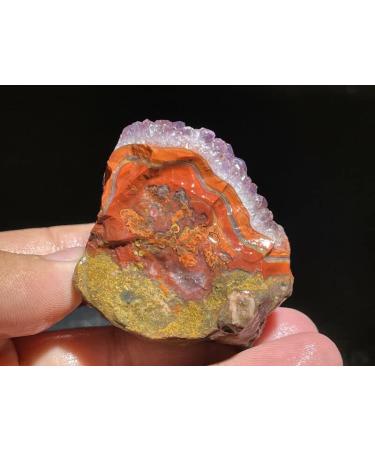 Natural Crystal Rough Red Battle Blood Agate Rough China Agate Crystal Achat Geode Specimen 91g RD33 - Buy Online on GoSupps.com