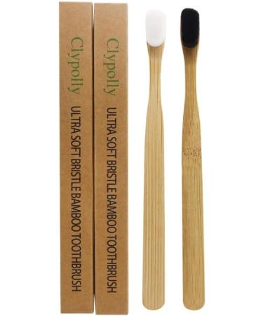 Clypolly Extra Soft Sensitive Gum Bamboo Toothbrush | 20000 Soft Floss Bristles | Ideal for Fragile Gums, Braces, Dentures, Pregnant, Elderly - Buy Online on GoSupps.com