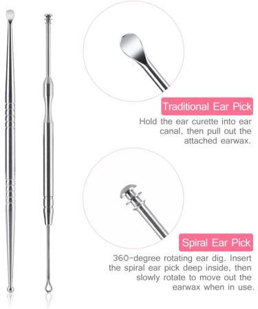 Healifty 6 Pcs Ear Wax Removal Kit - Ear Spoon Set for Ear Cleaning - Buy Online on GoSupps.com