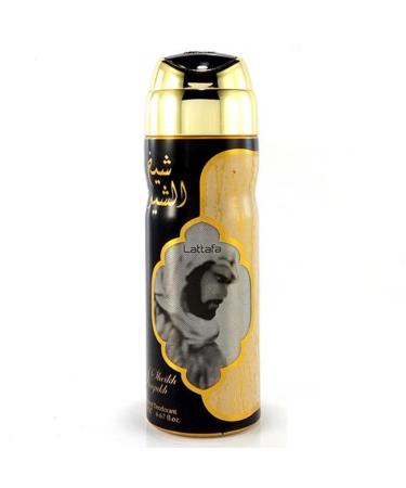 Lattafa Sheikh Al Shuyukh Perfumed Deodorant Spray for Unisex 6.7 Ounce