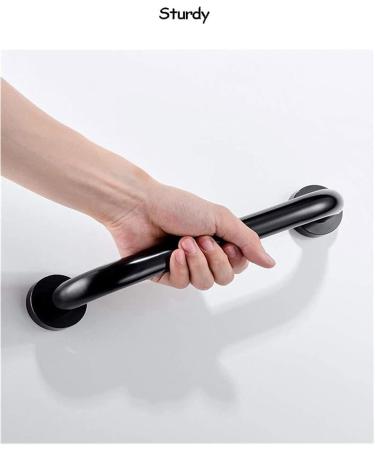 Grab Bars for Black Matte Elderly Wall Mounted Straight Armrest Bars Toilet Por Handrails Support for Seniors Disabled 50cm - Buy Online on GoSupps.com