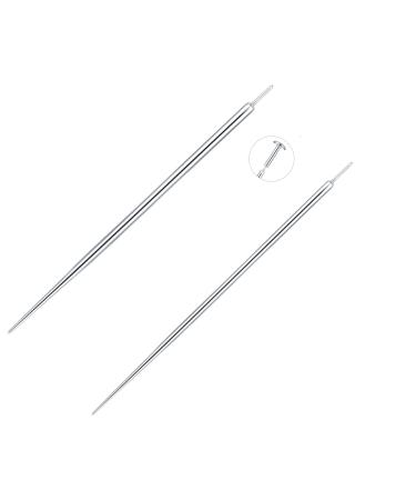 Aumeo G23 Titanium Threadless Piercing Taper 14G 16G 18G Piercing Insertion Pin Taper for Nose Lip Monroe Ear Tragus Helix Push in Body Piercing Stretching Kit Assistant Tool 2PCS-16G 18G