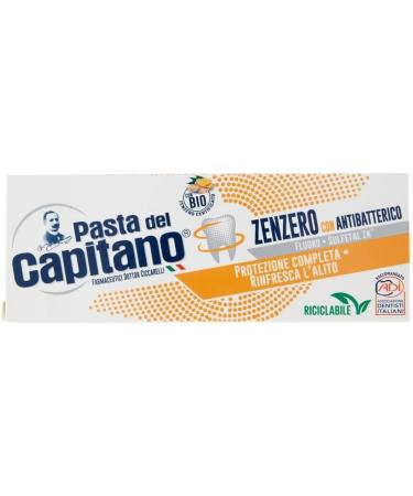 8x Pasta del Capitano Ginger Toothpaste 100ml - Complete Teeth Protection + Free Keychain - International Shipping Available - Buy Online on GoSupps.com