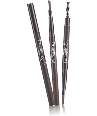 Angoily 3pcs 2 1 in Eyebrow Auto-for Brow Makeup Eye Pencil Tools Writing D Waterproof Brush Lasting Black- 1 count (Pack of 1) As Shownx3pcs - Buy Online on GoSupps.com
