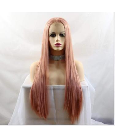 BGHJUE Pink Straight Synthetic Lace Front Wig for Black Women - Soft Heat Resistant African Hair - Buy Online on GoSupps.com