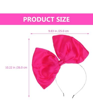 Uonlytech Huge Pink Hair Bow Headband Big Bowknot Headband Christmas Bow Headband for Costume Accessories Party Props One Size Rosy - Buy Online on GoSupps.com