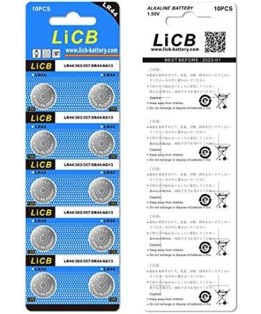 Buy LiCB 20 Pack LR44 AG13 357 303 SR44 1.5V Button Coin Cell Batteries - Long Lasting Power for All Devices - Buy Online on GoSupps.com