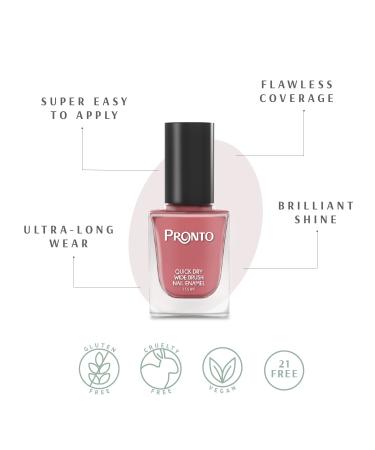 Pronto Collection 4-Piece Set: Long-Lasting Quick Dry Mirror Shine Nail Polish with Hardener for Bright & Shiny Finish (Pretty Pastels) - 11.5ml/0.40oz - Buy Online on GoSupps.com