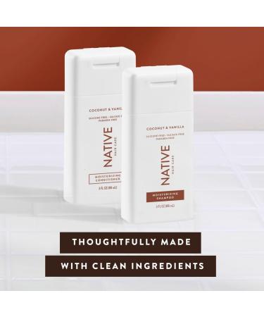 Native Kit Travel Coconut & Vanilla - Shampoo Conditioner Body Wash & Deodorant Pack of 4 | 3 Fl Oz Each | International Shipping Available - Buy Online on GoSupps.com