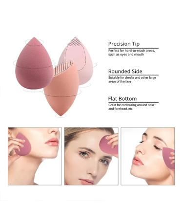 Beauty Blender Foundation Sponges Set - 12 Pack of Pink Makeup Blending Sponges & Powder Puffs for Flawless Foundation & Concealer Application - Buy Online on GoSupps.com