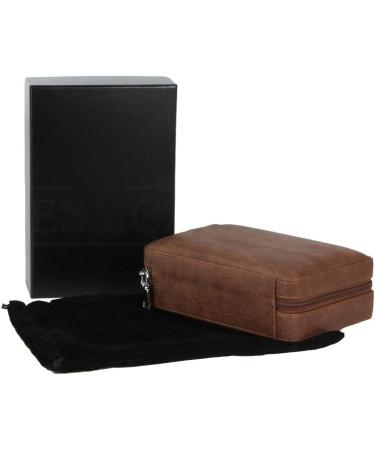 Cigar Boxs Humidors Cigar Box Ceportable Travel Humidor Cigar Case with Humidifier Holds 4 Cigars Zipper Closure Gift Box Comes with Pouch Black a - Buy Online on GoSupps.com