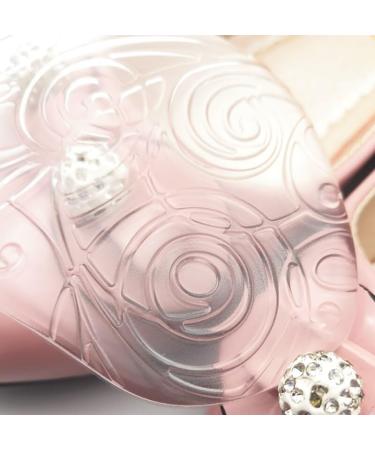 Half Pad High Heel Gel Shoe Cushions - 2 Pairs Floral Clear Inserts for Comfort - Buy Online on GoSupps.com