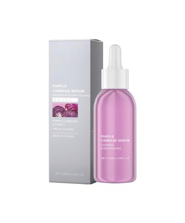 Purple Cabbage Hydrating Balance Serum With Beta-Glucan Korean Formula Lightweight Texture to Help Skin Appear Balanced with a Comfortable Glow 100ml / 3.38 fl oz