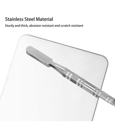 IMIKEYA Palette de Maquillage en Acier Inoxydable 1 Pi ce avec Spatule Plateau de M lange pour Fond de Teint et Fards Paupi res Outil Indispensable pour Maquilleurs Professionnels - Buy Online on GoSupps.com