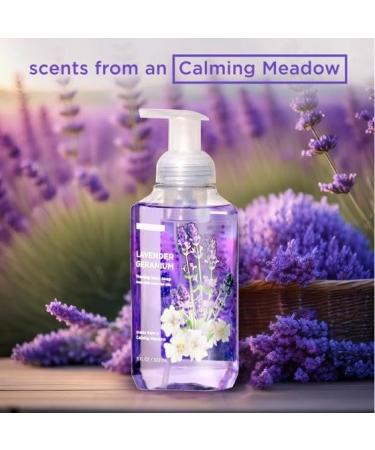 Lavender Geranium Scented Liquid Hand Soap for Foamiing Hand Wash Purple Essential Oils Formula Cruelty Free - 11 fl oz 2 Pack - Buy Online on GoSupps.com