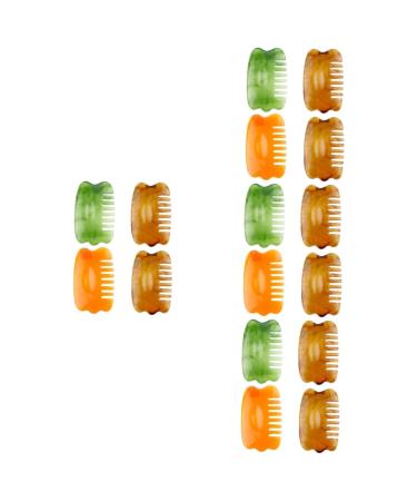 Frcolor 16 Stk Meridian Massage Kamm Head massager Massage tools Face massage devices trigger point kamm body scratch board hair tablet tablets scratch resin shoulder and neck 10x6cmx4pcs different colors x 4 pieces