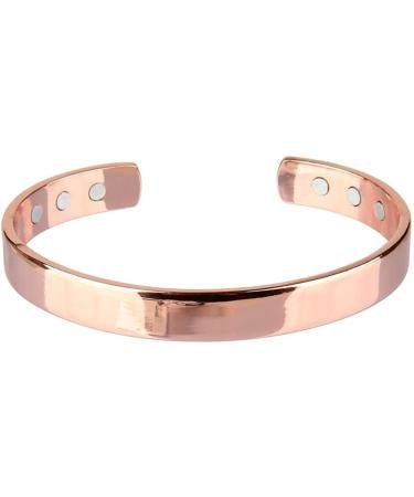 NewZenro Copper Magnetic Therapy Bracelet - Rose Gold Bangle for Arthritis Pain Relief | 6 Powerful Magnets for Healing Joint Pain in Men & Women - Buy Online on GoSupps.com