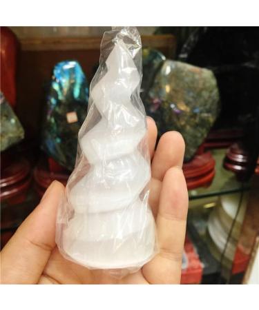 1pcs Selenite Flame Crystal Stone Quartz Palm Stones Fraueneis Specimen