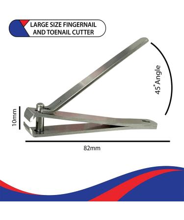 YNR Straight Large Nail Clippers - 80mm Heavy Duty Stainless Steel Sharpest Thick Toenail Fingernail Cutter for Men and Women - Buy Online on GoSupps.com