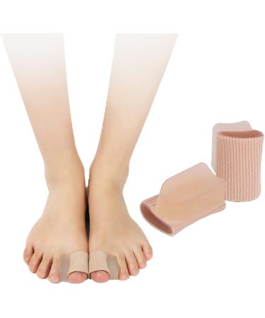 2PCS Reusable Bunion Correctors for Women and Men Hammer Sleeve Tube with Big Gel Toe Spacers Toe Separators for Bunion Hallux Valgus Bunionette Hammer Toes Claw Toes (L) Large