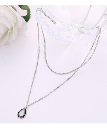 Anlagrace Halloween Opal Layered Choker Necklace - Gemstone Statement Jewelry - Buy Online on GoSupps.com