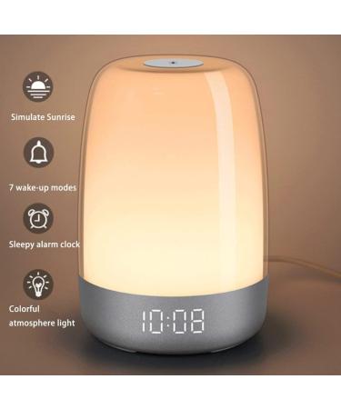 Hi.FANCY Wake-Up Night Light Sunrise Simulation 3-Ways Dimmable Bedside Lamp for Bedrooms Ambient Nightstand Lights Sleep Aid - Buy Online on GoSupps.com
