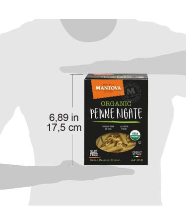 Mantova Organic Penne Rigate Pasta - 100% Durum Semolina - Product Of Italy 1 lb (Pack of 6) - Buy Online on GoSupps.com
