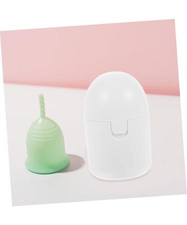 ABOOFAN Menstruation Cup Box - Period Protection & Washable Mini Storage Case (9x5.3cm) for Menstrual Cups - White - Buy Online on GoSupps.com
