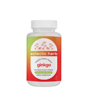 Eclectic Institute Raw Freeze-Dried Ginkgo | Circulatory Support Supports Brain Function Concentration & Memory | 120 CT