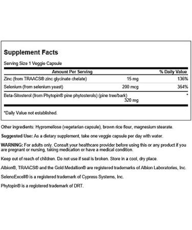 Swanson High Potency Beta-Sitosterol 30 Veg Capsules - Supports Prostate Health & Cholesterol Balance | Buy Internationally - Buy Online on GoSupps.com