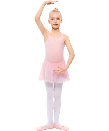 LIONJIE Little Girls Camisole Ballet Dance Dress with Skirt | Hollow Back Leotards Dancewear for Kids 3-12Y | Pink, 5-6 Years - Buy Online on GoSupps.com