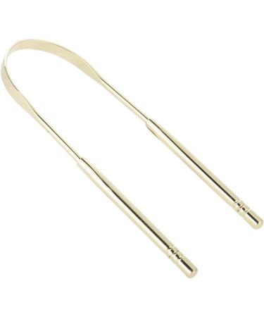 Dykaae Tongue Scraper - Stainless Steel Fresh Breath Cleaner for Adults & Children | Gold Metal Tongue Brush - Buy Online on GoSupps.com