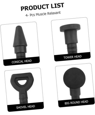 Premium Gatuida Fascia Pistol Head - Muscle Massage Device Accessories for Relaxation | Vibration Head Massage Tool | Black 9x6cm - Buy Online on GoSupps.com