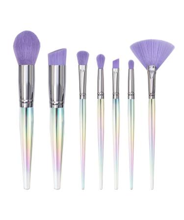 7-Piece Water Drop Pattern Makeup Brush Set for Loose Foundation & Eye Beauty - 18cm | International Shipping - Buy Online on GoSupps.com