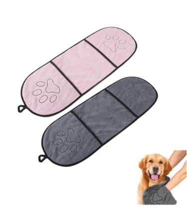 Nicoone dog towel 2 pieces of ultra -absorbent pet towels dog towel microfiber pet bathing towel for cat dogs and other small animals - Buy Online on GoSupps.com