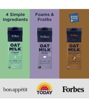 Willa's Organic Oat Milk - Barista - Pack of 6 - 32 Fl Oz. - Buy Online on GoSupps.com