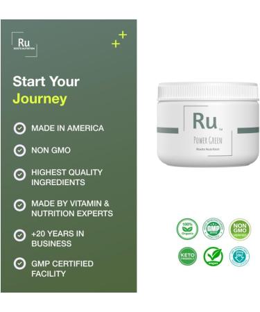 Roots Nutrition Power Green Super Food (30 Day Supply). Five Servings of Vegetables in one Scoop. Includes: Spirulina Theobroma Cacao Horsetail Powder Ginger Powder Gingko Powder and More. - Buy Online on GoSupps.com