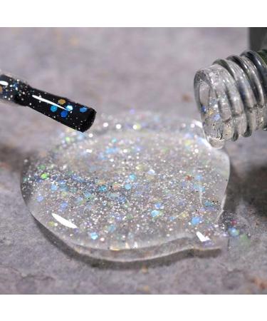 15ML DIY Nail Phototherapy Gel UV Nail Gel Nail Varnish Top Coat Gel Colorful Nail Gel Gel Nail Polish Shiny Glitter - (Color: 5)