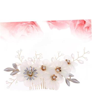 MAGICLULU Hair Side Combs Bridal Headpiece Metal Hair Barrettes Wedding Headwear Pearl Hair Comb Hair Combs Barrette Hair Accessories Tiara Wedding Hair Comb Gauze Dress Bride - Buy Online on GoSupps.com
