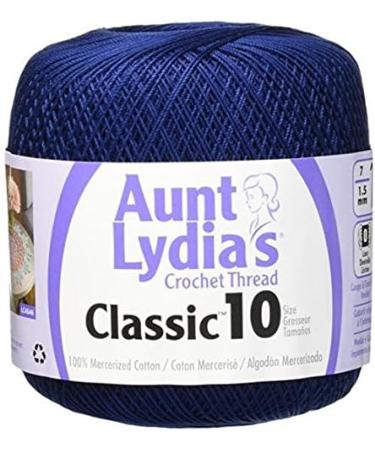Aunt Lydia's Size 10 Navy Crochet Thread (2-Pack) - Premium Quality - Buy Online on GoSupps.com