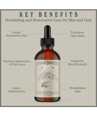 Natural Born Oils Australian Emu Oil 1 Gallon Organic Fully Refined Nutrient-Rich Intense Skin Moisturizer Hair Strengthener - Buy Online on GoSupps.com