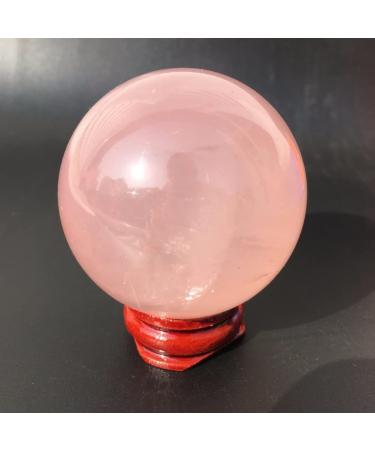 Specimen Healed 1 Piece Natural Rose Stone Quartz Crystal Ball 50 mm As a Gift FZUGEDRLI