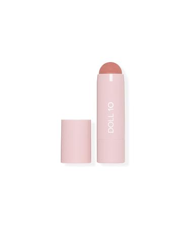 Doll 10 Doll Skin Genius Multitasker 3-in-1 Creme Color Stick - Buildable Blush Crayon for Cheeks Lips & Eyes (Boss Babe)