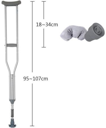 Crutches for Adults Underarm Handicapped Crutches/Canes for Disabled Persons Free Retractable Springs Adjustable Range 95-146 Cm - A Pair Great for Travel or Work (Single) Selfless dedication - Buy Online on GoSupps.com