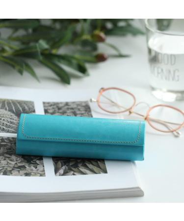 Milisten PU Leather Eyeglasses Case - Portable Reading Glasses Protector & Display Holder for Men & Women - Stylish Blue Eyewear Storage - Buy Online on GoSupps.com